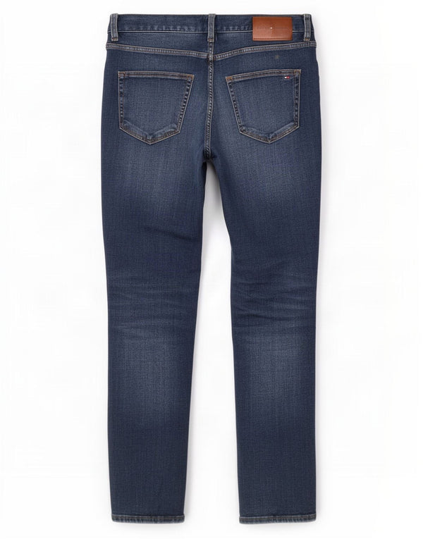 Tommy Hilfiger Mens Denton Straight Jeans W30 L30 Plavi pamuk
