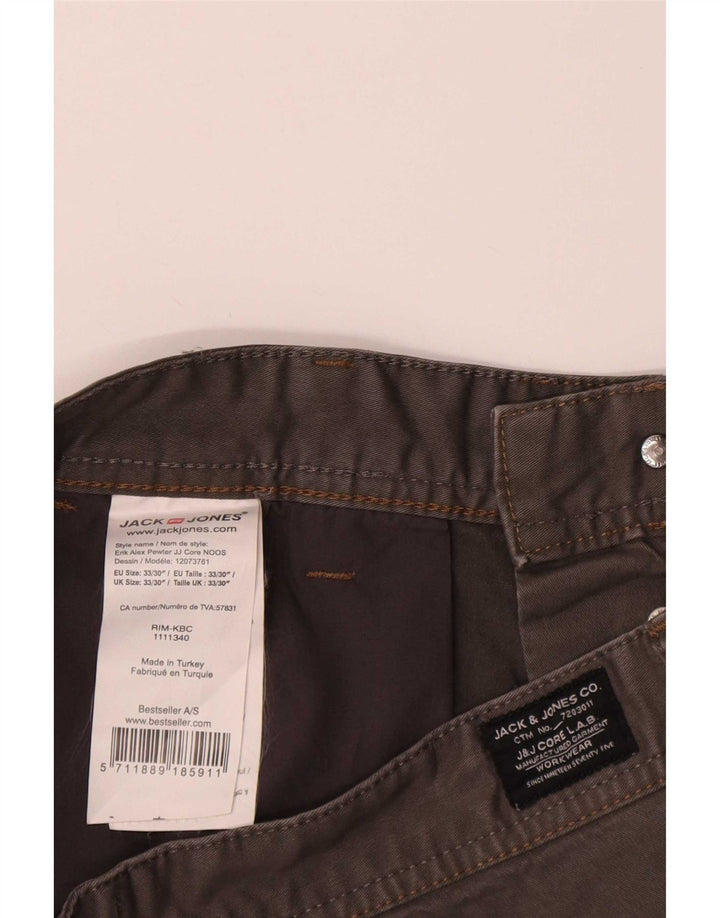 Jack & Jones muške chino kratke hlače srednje veličine W33, sivi pamuk