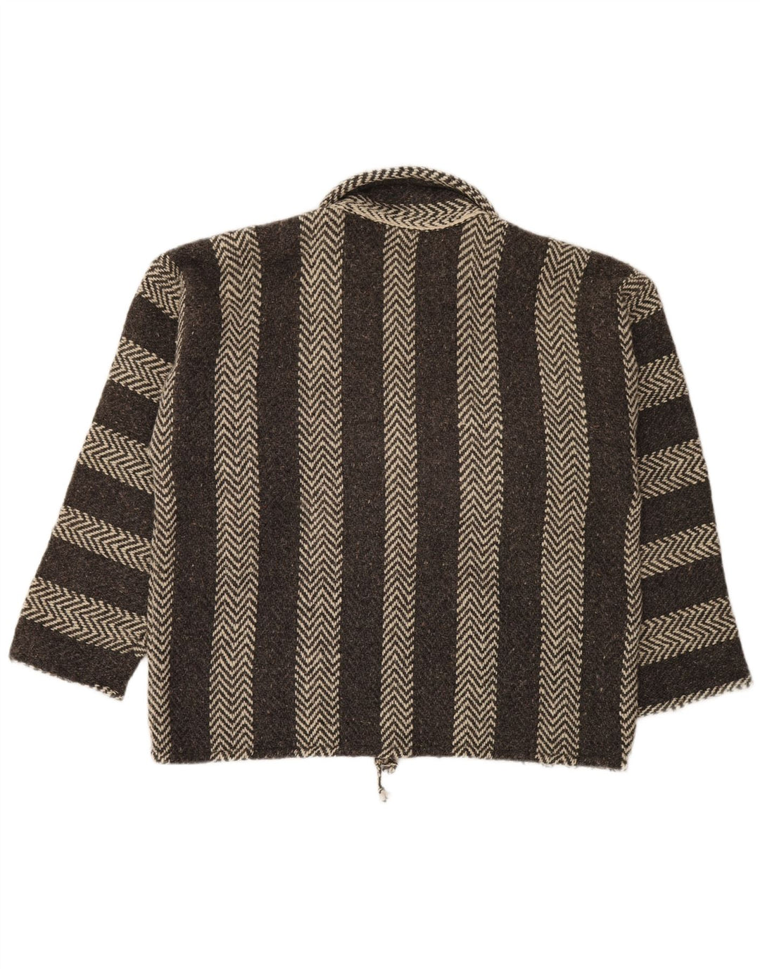 VINTAGE muški pulover s polo izrezom XL sivi Chevron Aztec