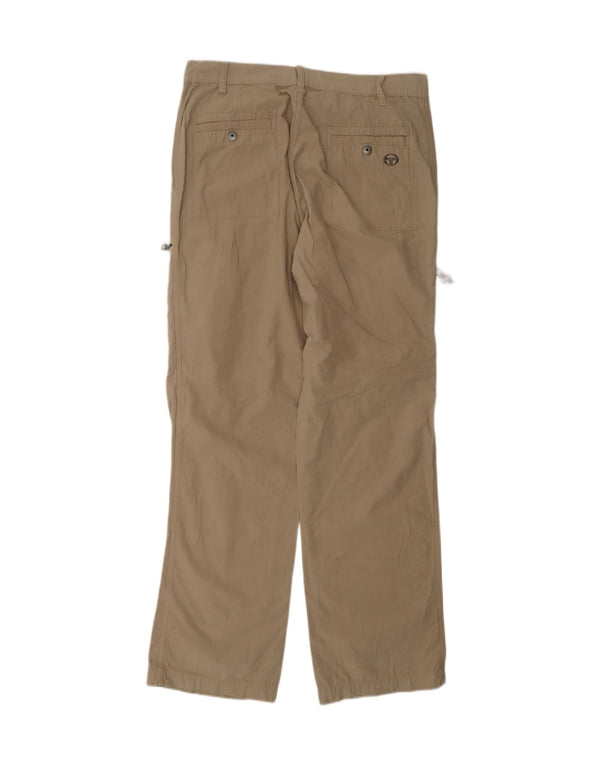 Sergio Tacchini muške ravne kargo hlače IT 52 XL W36 L34 bež pamuk