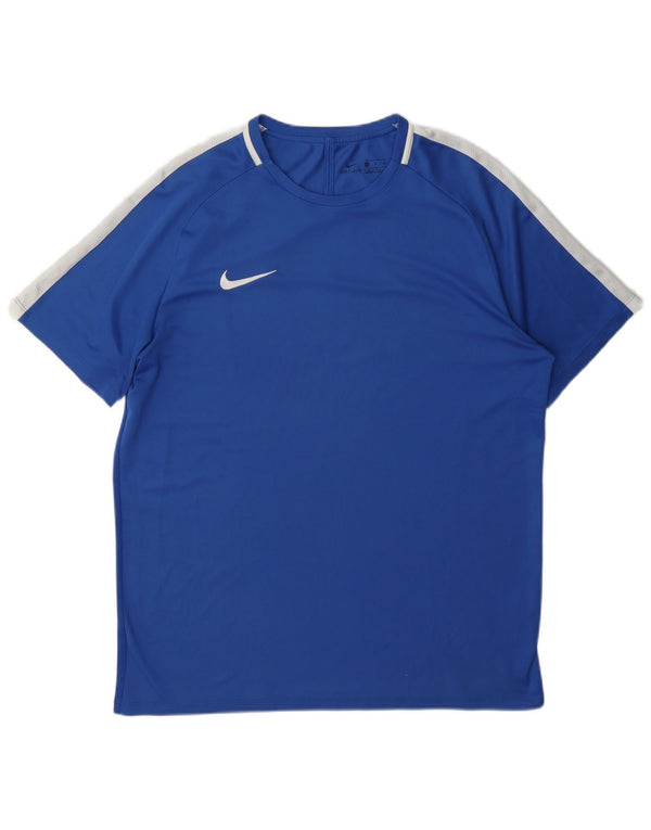 Nike Dri Fit T-Shirt Top XL Blue Colourblock