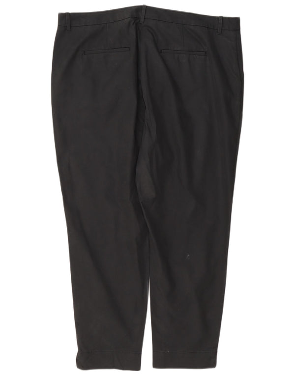 Marks & Spencer ženske ravne chino hlače UK 18 XL W38 L27 sivi pamuk