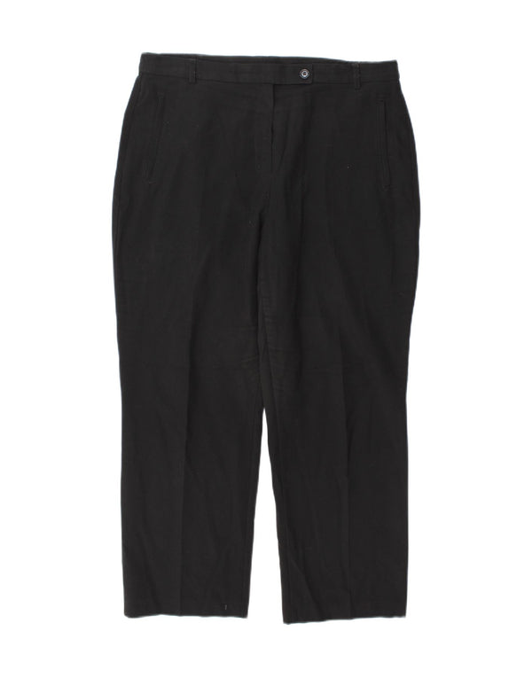Marks & Spencer ženske ravne skraćene hlače UK 14 Large W34 L26 crne