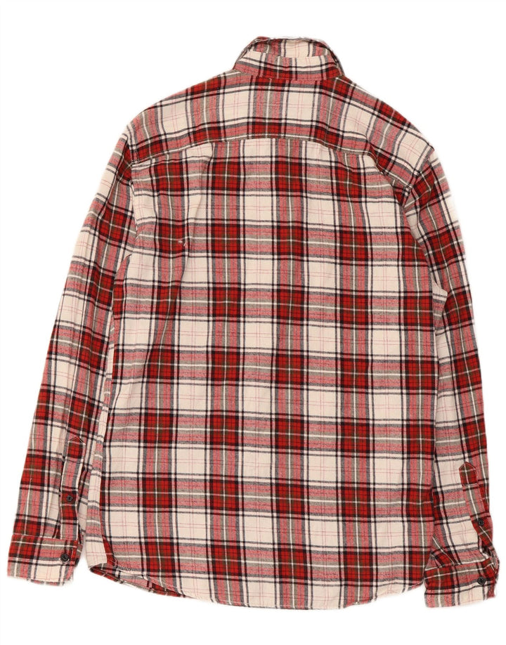 Jack & Jones muška flanelska košulja srednje crvene karirane pamučne boje