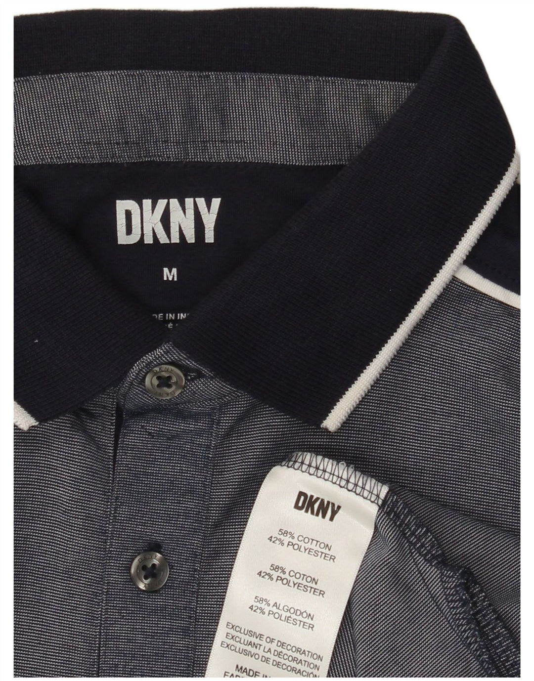 DKNY muška polo majica srednje tamnoplavi pamuk