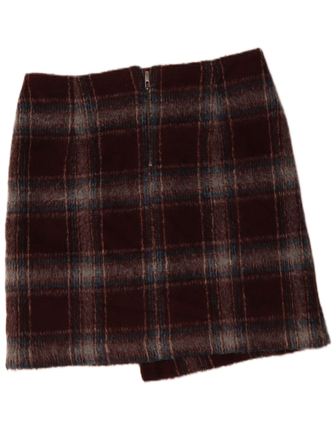 Marks & Spencer ženska mini suknja UK 14 Large W34 Bordo karirani poliester
