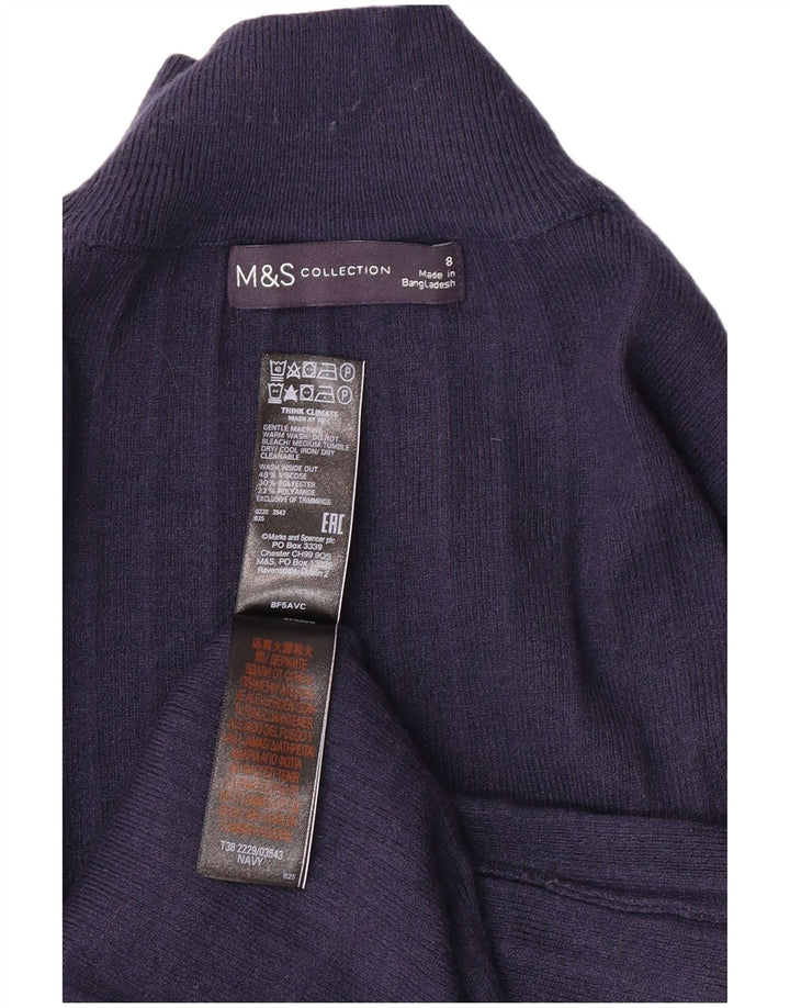 MARKS & SPENCER Ženski džemper s kornjačičastim ovratnikom UK 8 Mali tamnoplavi