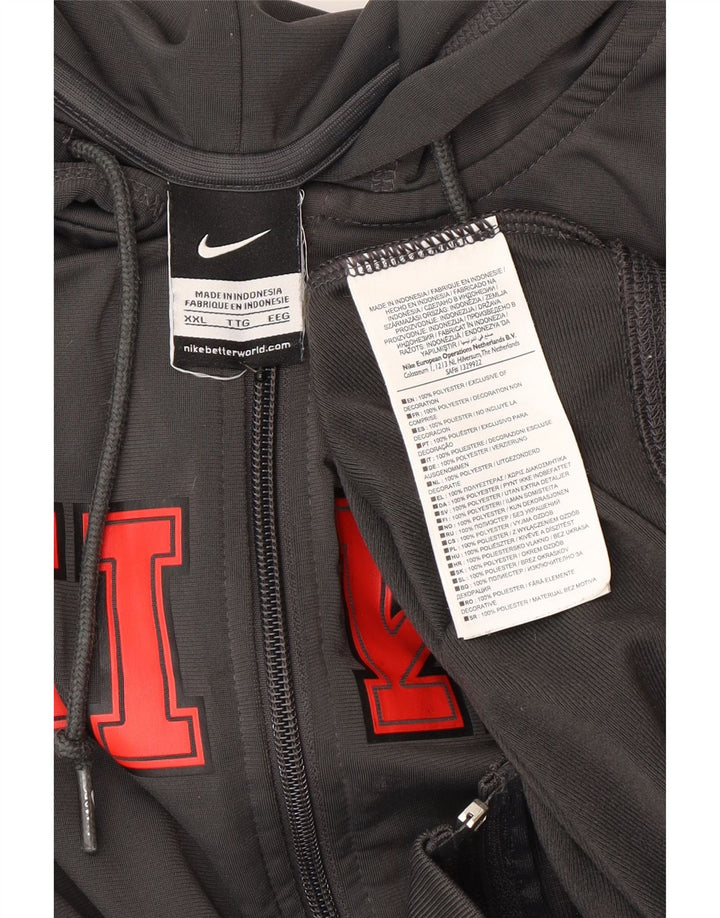 Nike muški pulover s kapuljačom s patentnim zatvaračem 2XL sivi poliester