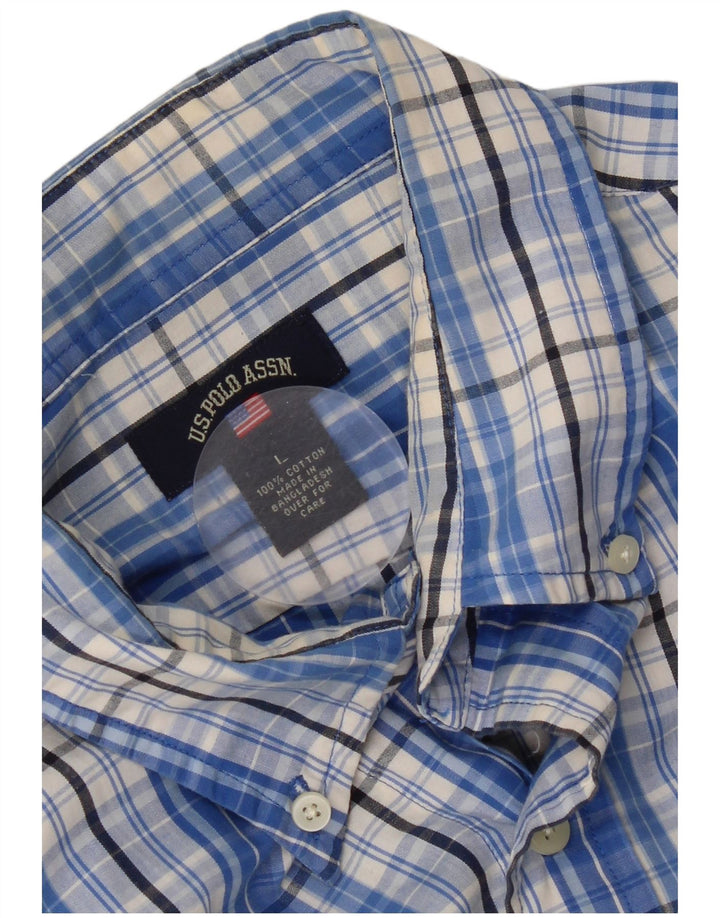 U.S. Polo Assn. Muška košulja, veliki plavi karirani pamuk