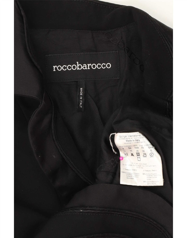 Roccobarocco ženski sako sa 2 gumba IT 42 srednji crni poliester