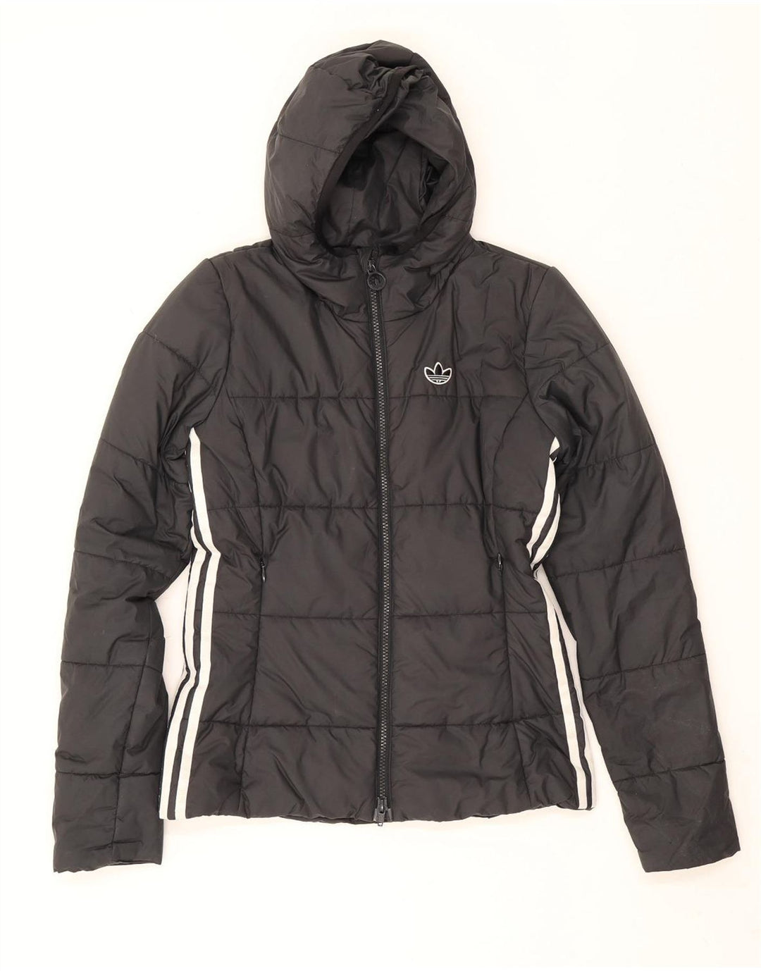 Adidas ženska podstavljena jakna s kapuljačom UK 6 XS crni poliester