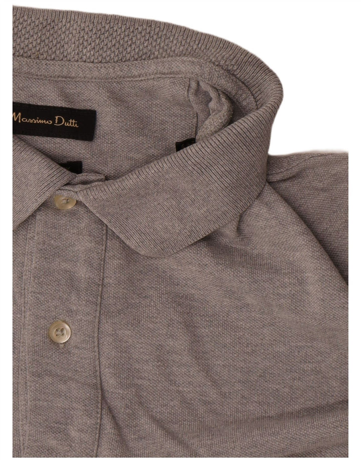 Massimo Dutti muška polo majica velikih sivih flekastih pamuka