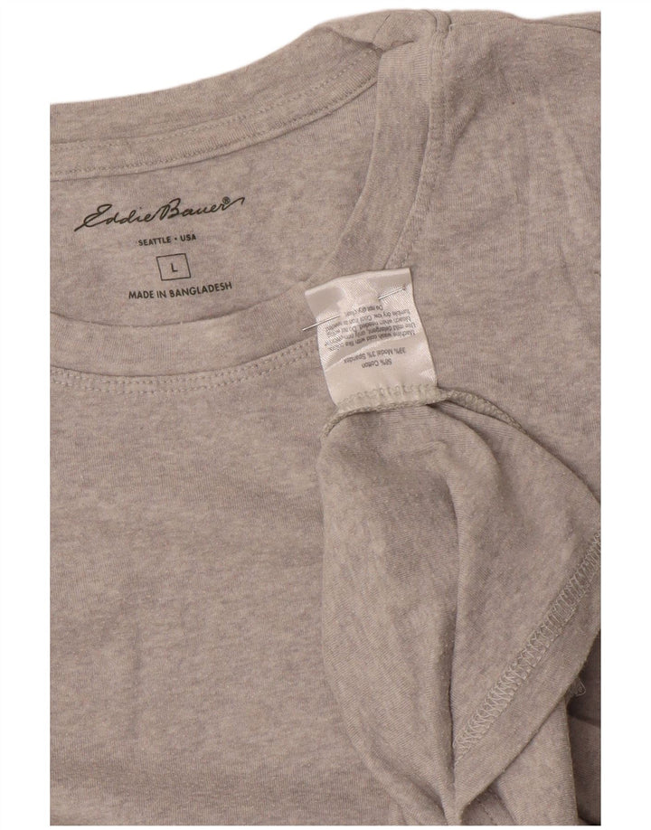 EDDIE BAUER Ženska majica dugih rukava UK 14 Veliki sivi pamuk
