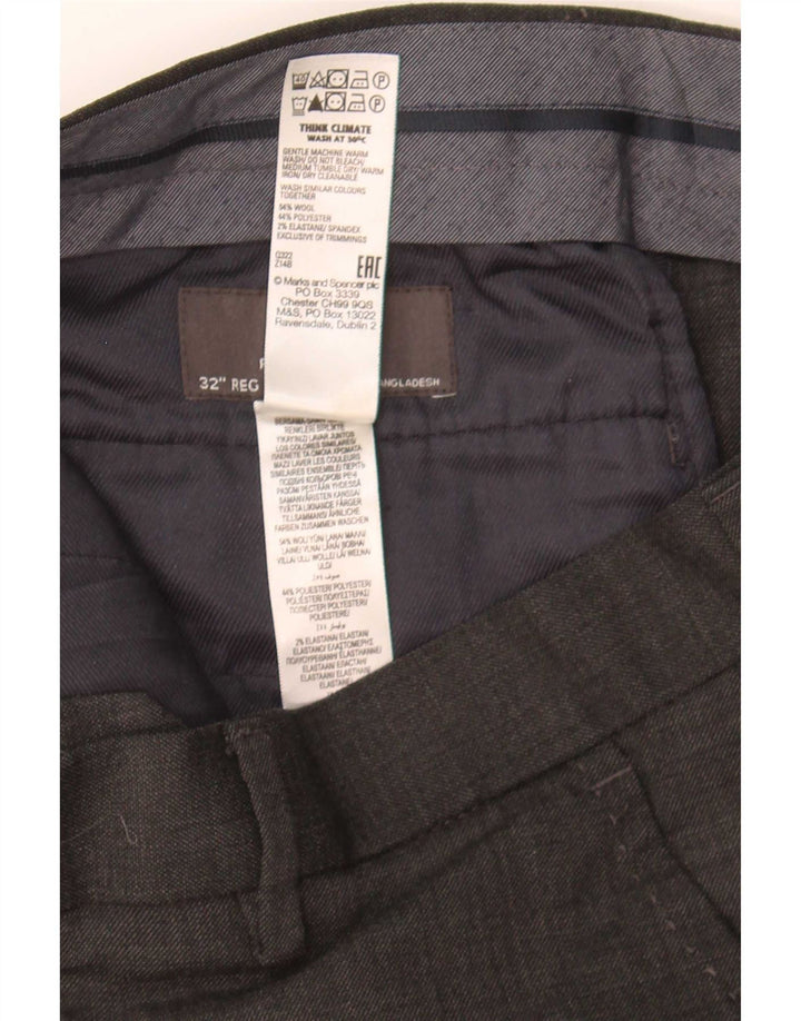 Marks & Spencer muške hlače standardnog kroja W32 L31 Siva vuna
