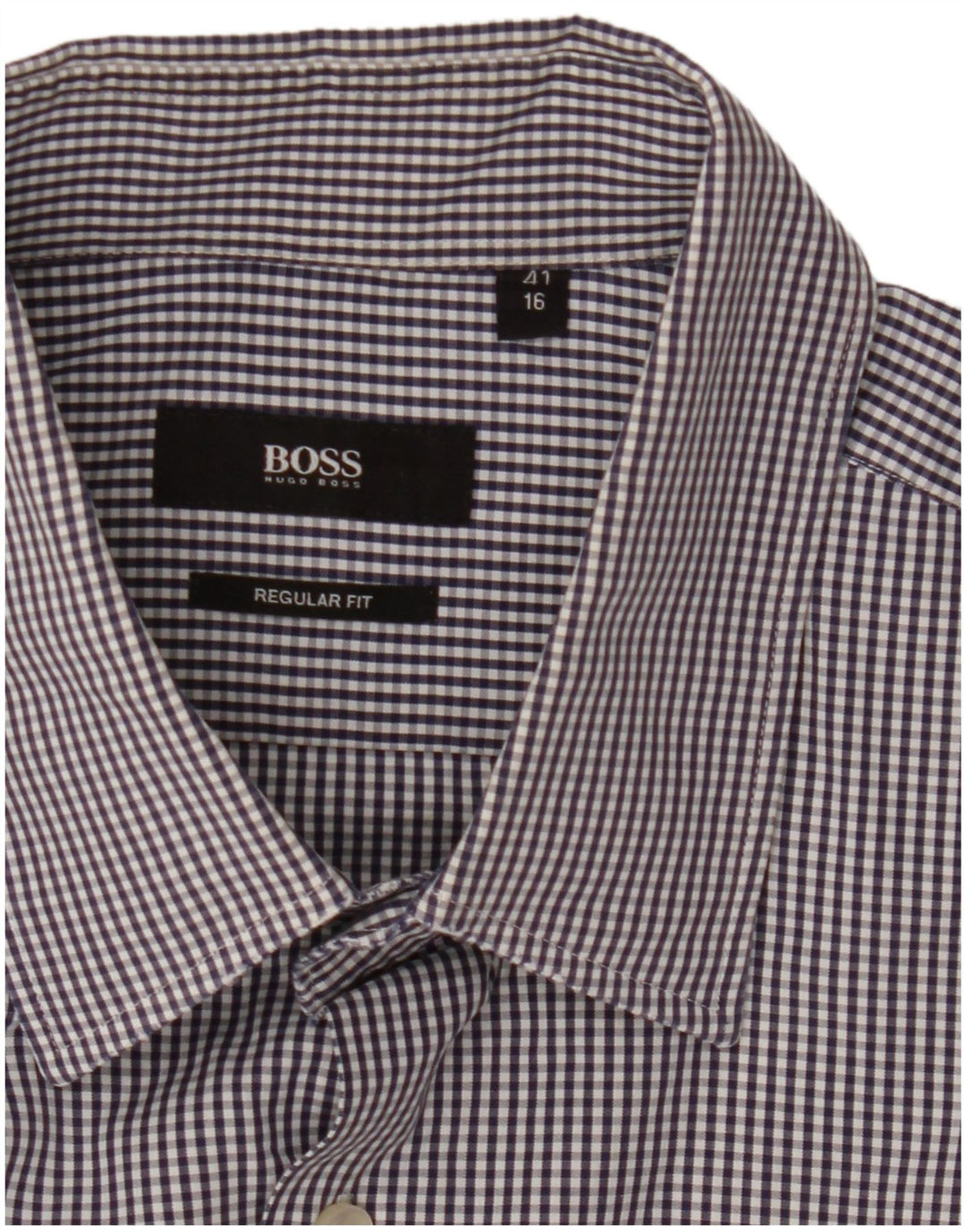 Hugo Boss muška košulja standardnog kroja, veličina 41 16, veliki plavi gingham