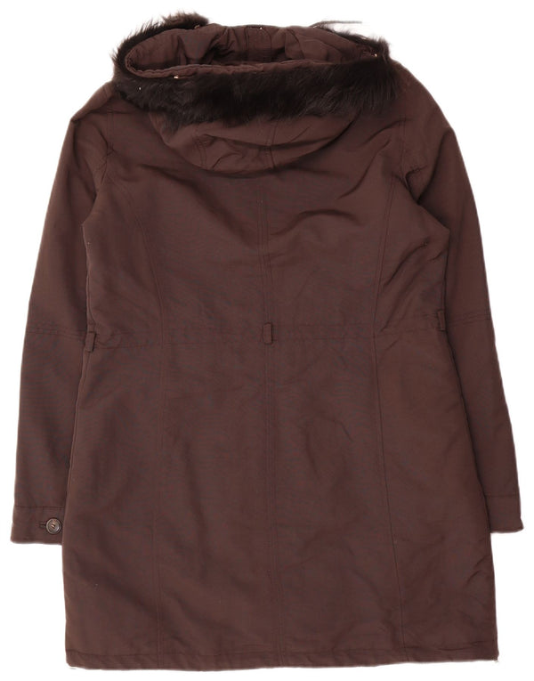 Massimo Dutti ženska parka jakna s kapuljačom UK 14 srednje smeđi poliester