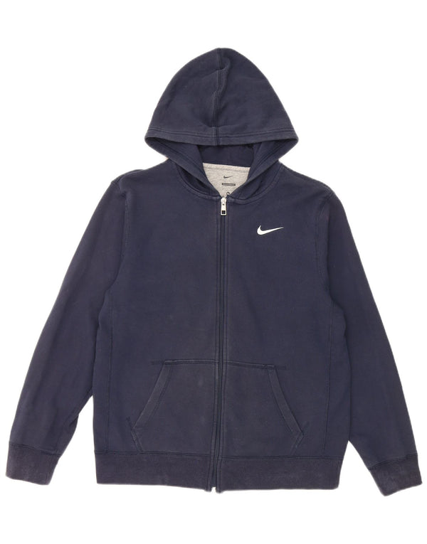 Nike Boys Zip pulover s kapuljačom 13-14 godina XL tamnoplavi pamuk