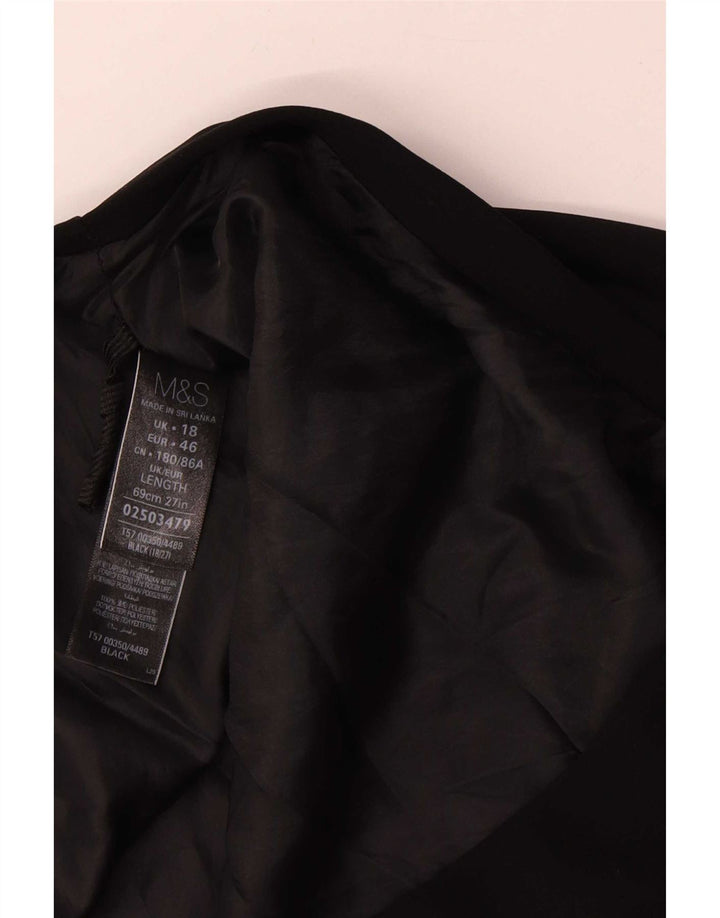 Marks & Spencer ženska suknja A-kroja UK 18 XL W38 crni poliester