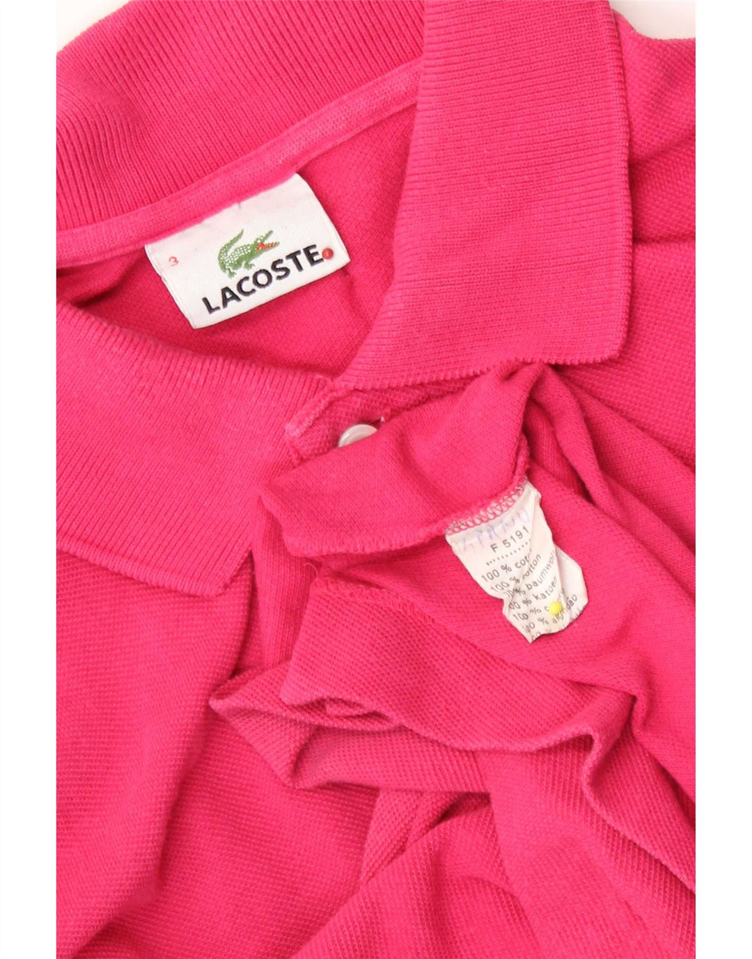 Lacoste muška polo majica veličine 3 mala ružičasta pamučna