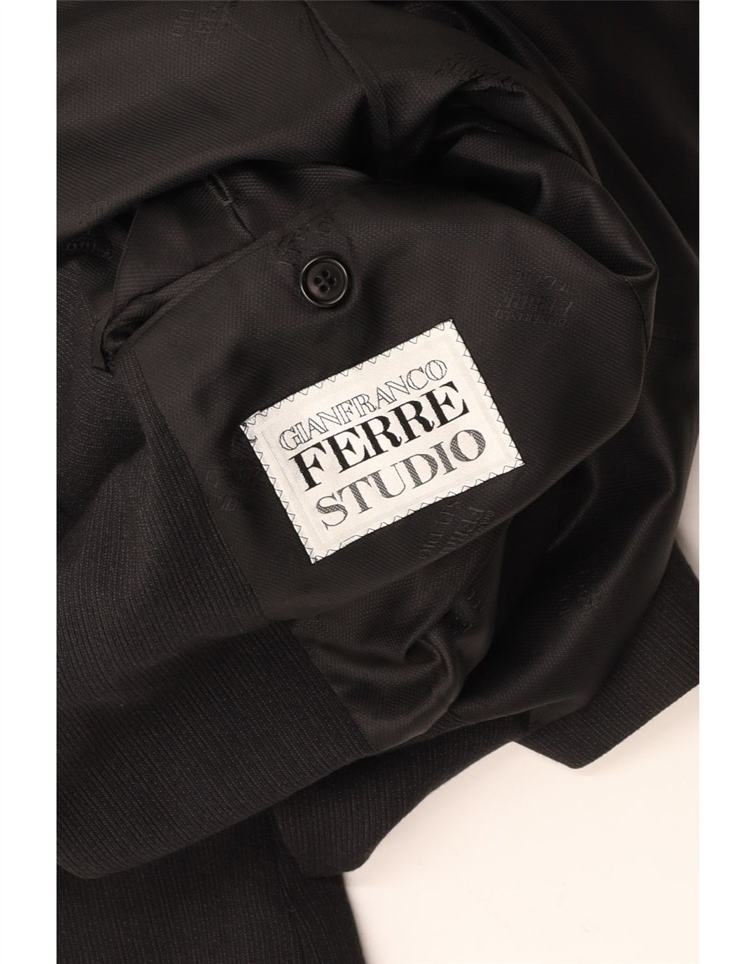 GIANFRANCO FERRE Muška jakna sa 3 gumba UK 38 srednje crne pruge