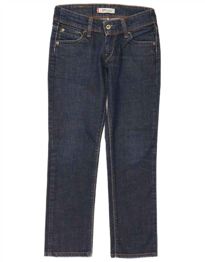 Levi's ženske 571 uske traperice W26 L26 plavi pamuk
