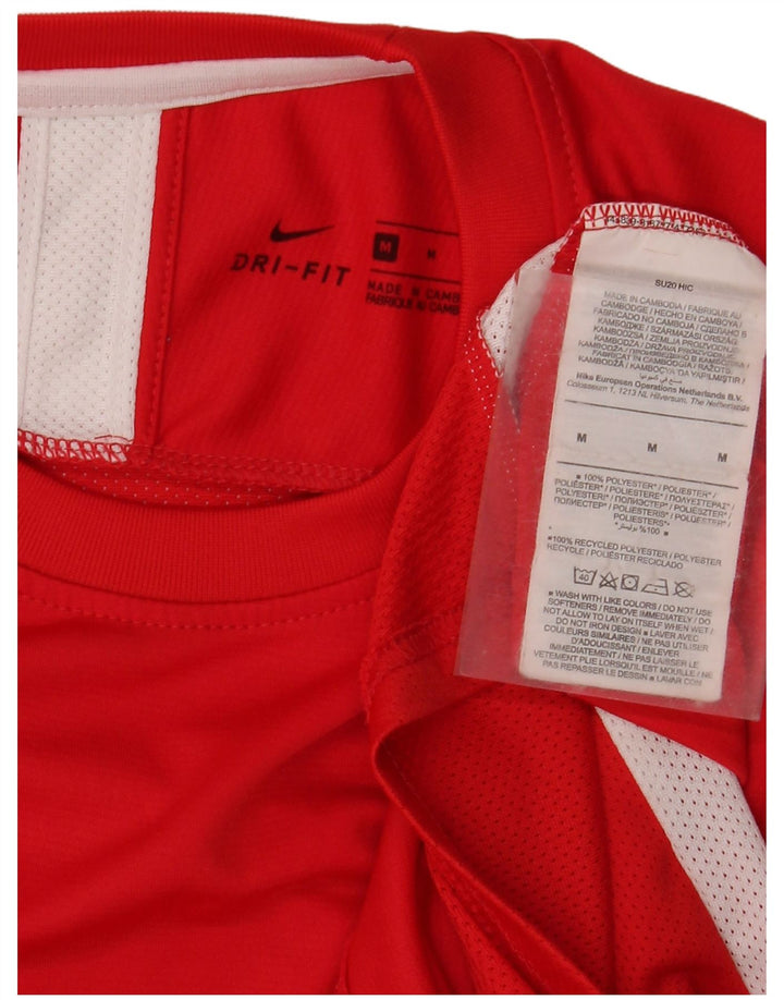 Nike Dri Fit T-Shirt Top srednje crvene boje od poliestera