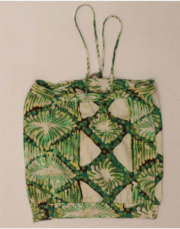 Gap ženska majica s halterima UK 12 Srednje zelena Argyle/Diamond pamuk