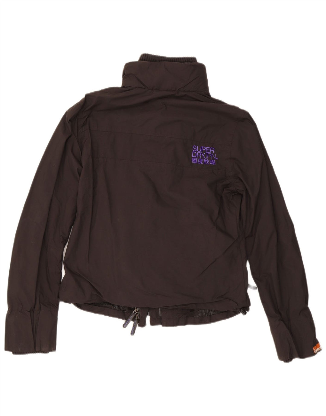 SUPERDRY ženska jakna vjetrovka UK 14 Veliki crni najlon