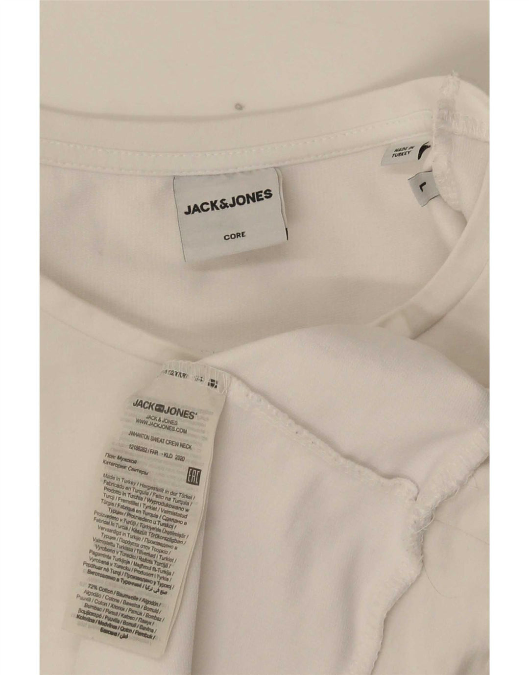 Jack & Jones muški džemper s grafičkim motivima, veliki bijeli pamuk
