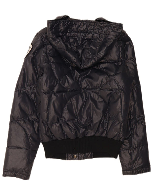 Blauer ženska podstavljena jakna s kapuljačom UK 14 srednje tamnoplavi poliamid