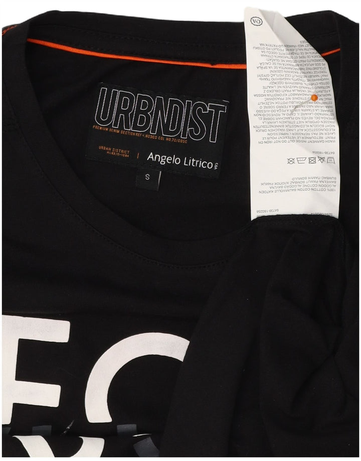 ANGELO LITRICO Muška majica kratkih rukava s grafičkim motivima Mala crna pamučna majica