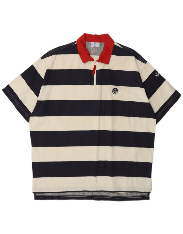 NORTH SAILS Muška polo majica za ragbi, veliki tamnoplavi pamuk na pruge