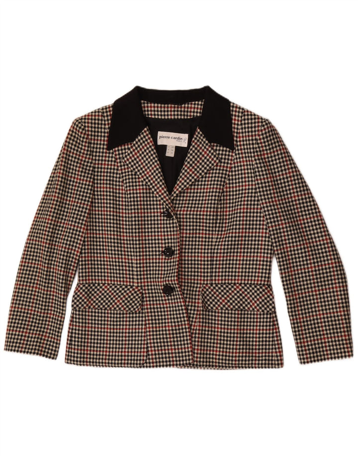 Pierre Cardin Ženska jakna s 3 gumba IT 48 XL Smeđa karirana vuna