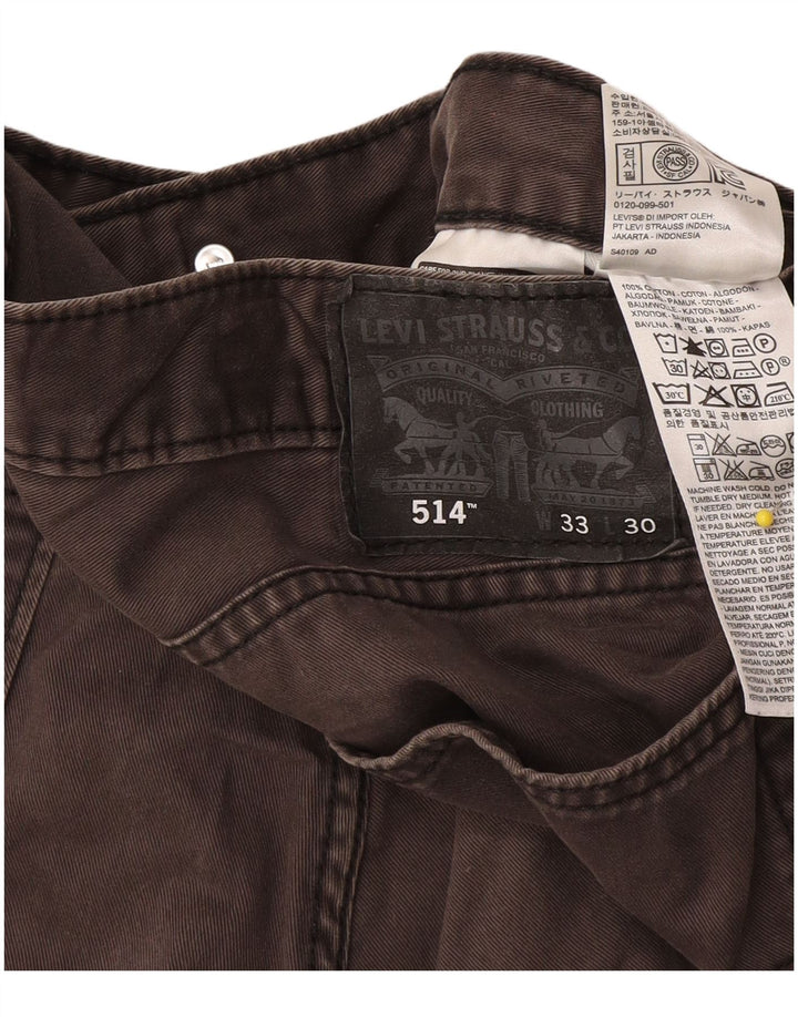 Levi's muške 514 ravne traperice W33 L30 sivi pamuk