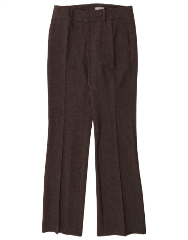 Ženske hlače Stefanel Bootcut odijelo EU 34 XS W28 L32 smeđi poliester