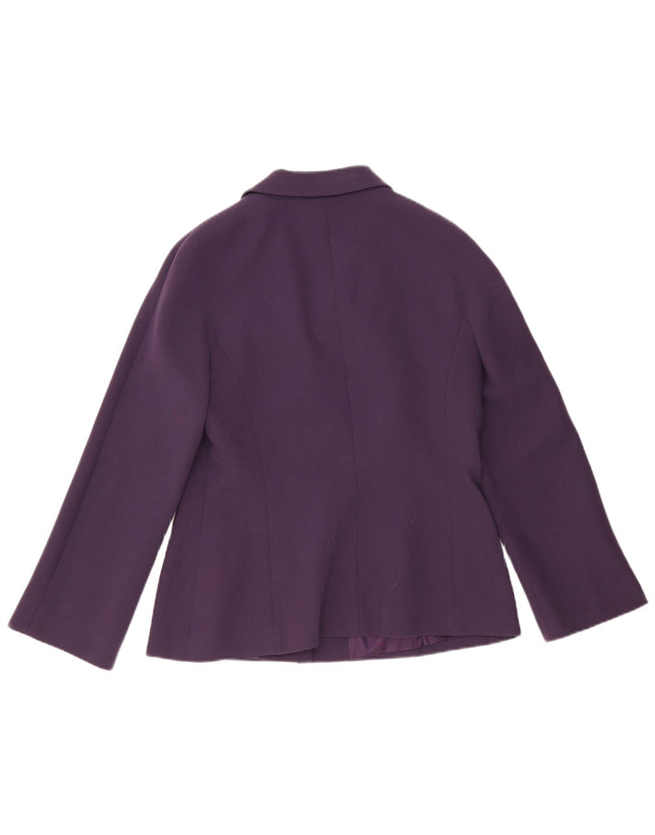 Luisa Spagnoli Ženska jakna s 3 gumba IT 46 Velika ljubičasta vuna