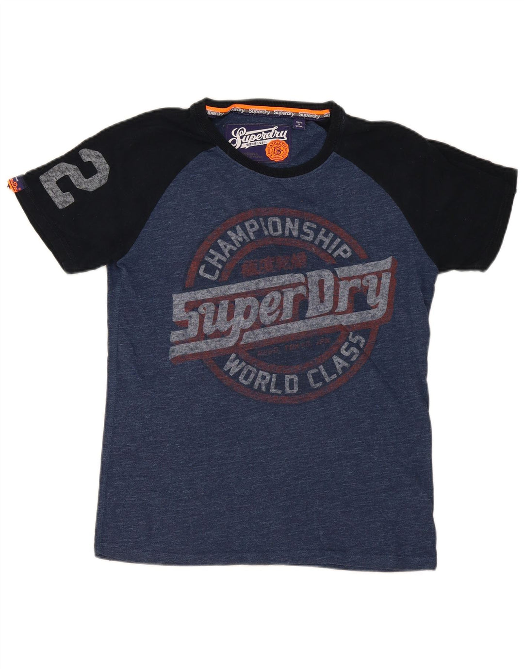 Superdry muška majica kratkih rukava s grafičkim motivima, pamuk srednje plave boje