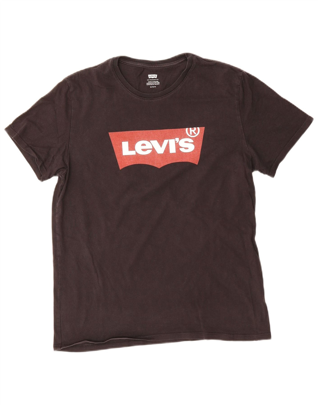 LEVI'S Womens Graphic T-Shirt Top UK 14 Medium Black