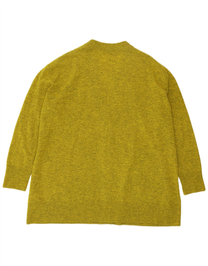 COS ženski dugi prekomjerni džemper UK 14 Srednje zelene fleke