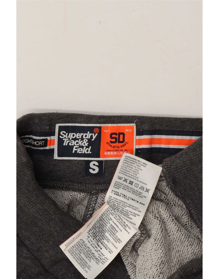 Superdry muške kratke sportske kratke hlače s grafičkim dizajnom, mali sivi pamuk