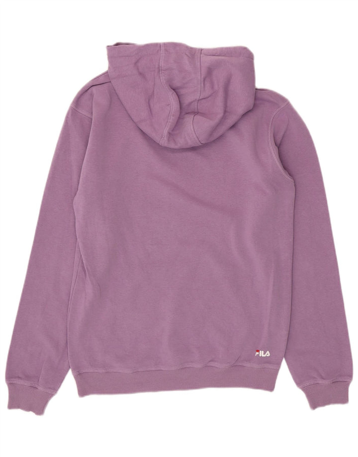 FILA Mens Graphic Hoodie Jumper Small Purple