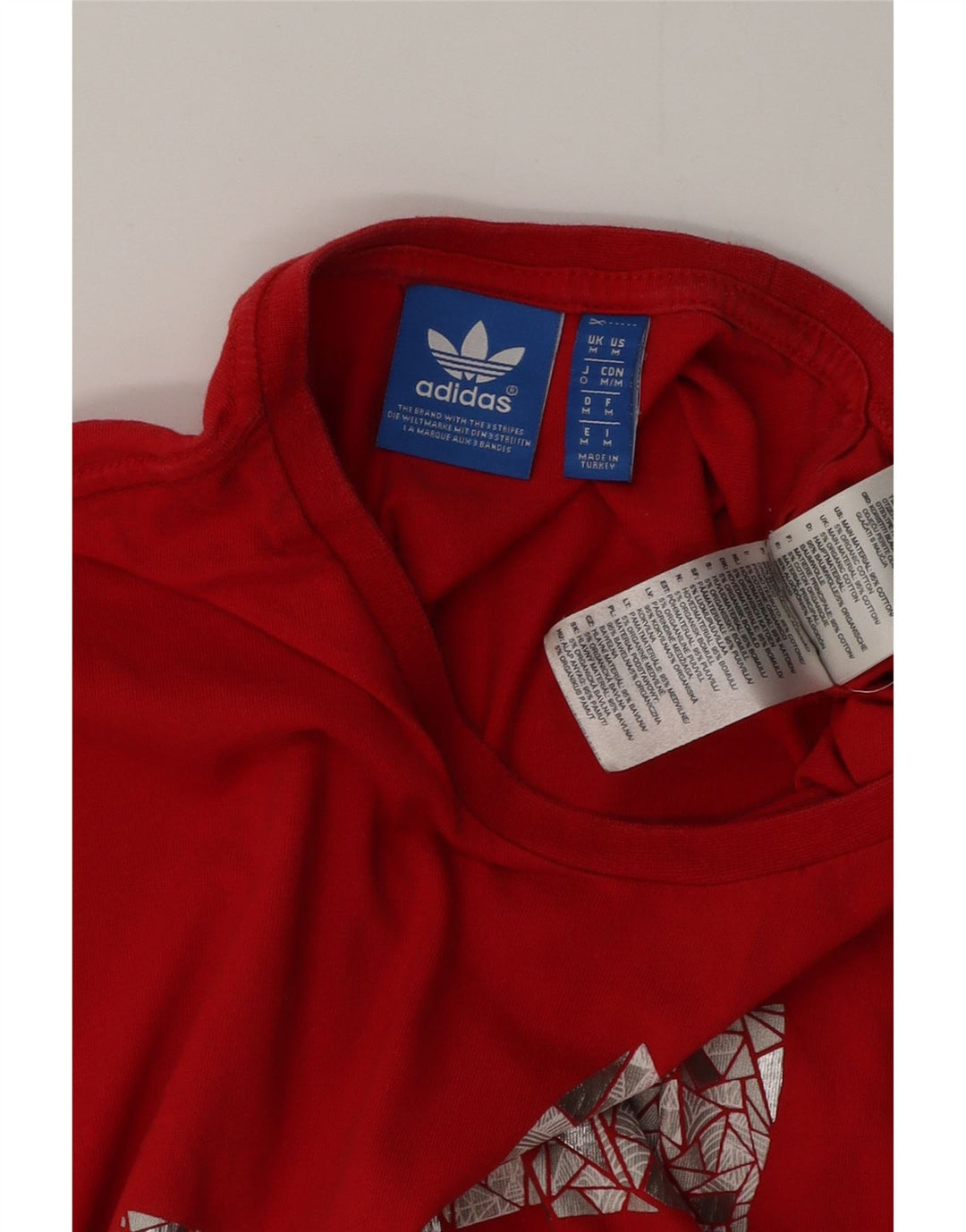 Adidas muška majica kratkih rukava srednje veličine, crveni pamuk
