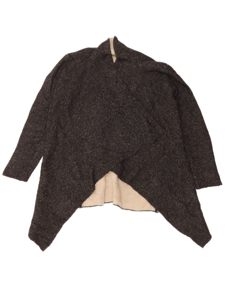 Zara ženski otvoreni kardigan pulover UK 16 Veliki crni akril