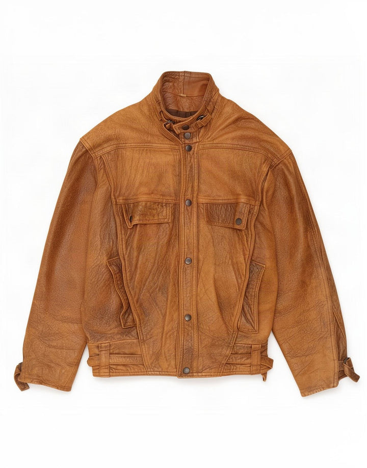 Vintage muška kožna jakna UK 40 Large Brown
