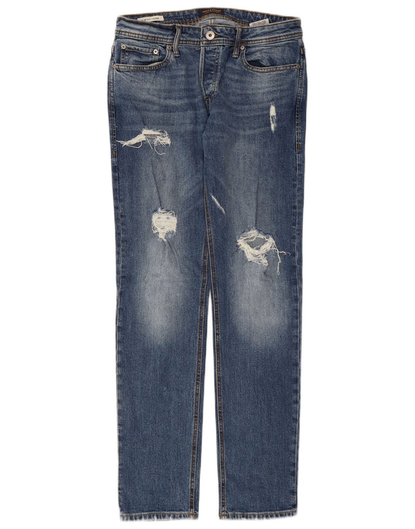 JACK & JONES Muške uske traperice GLENN, W31 L32, plavi pamuk