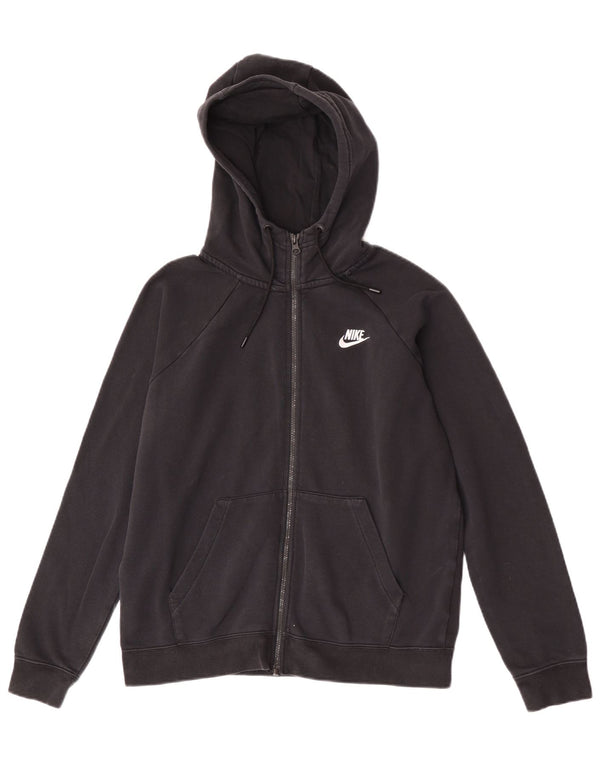 Nike Ženski pulover s kapuljačom s patentnim zatvaračem UK 14 Srednji crni pamuk