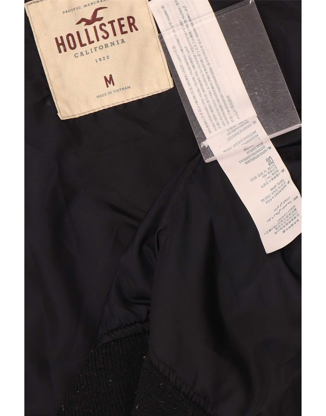 Hollister muška bombaška jakna UK 38 srednje tamnoplavi poliester