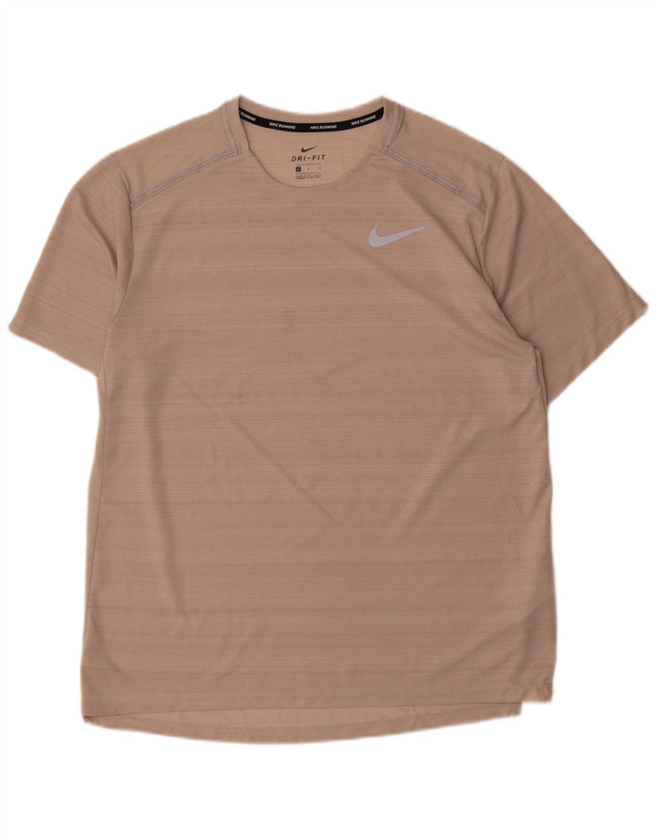 Nike Dri Fit majica kratkih rukava s velikim ružičastim prugama od poliestera