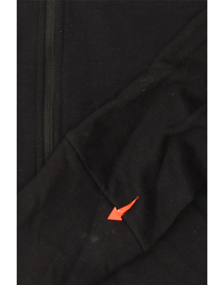 NIKE Ženska Dri Fit Velika majica s kapuljačom s patentnim zatvaračem UK 10 Mala crna