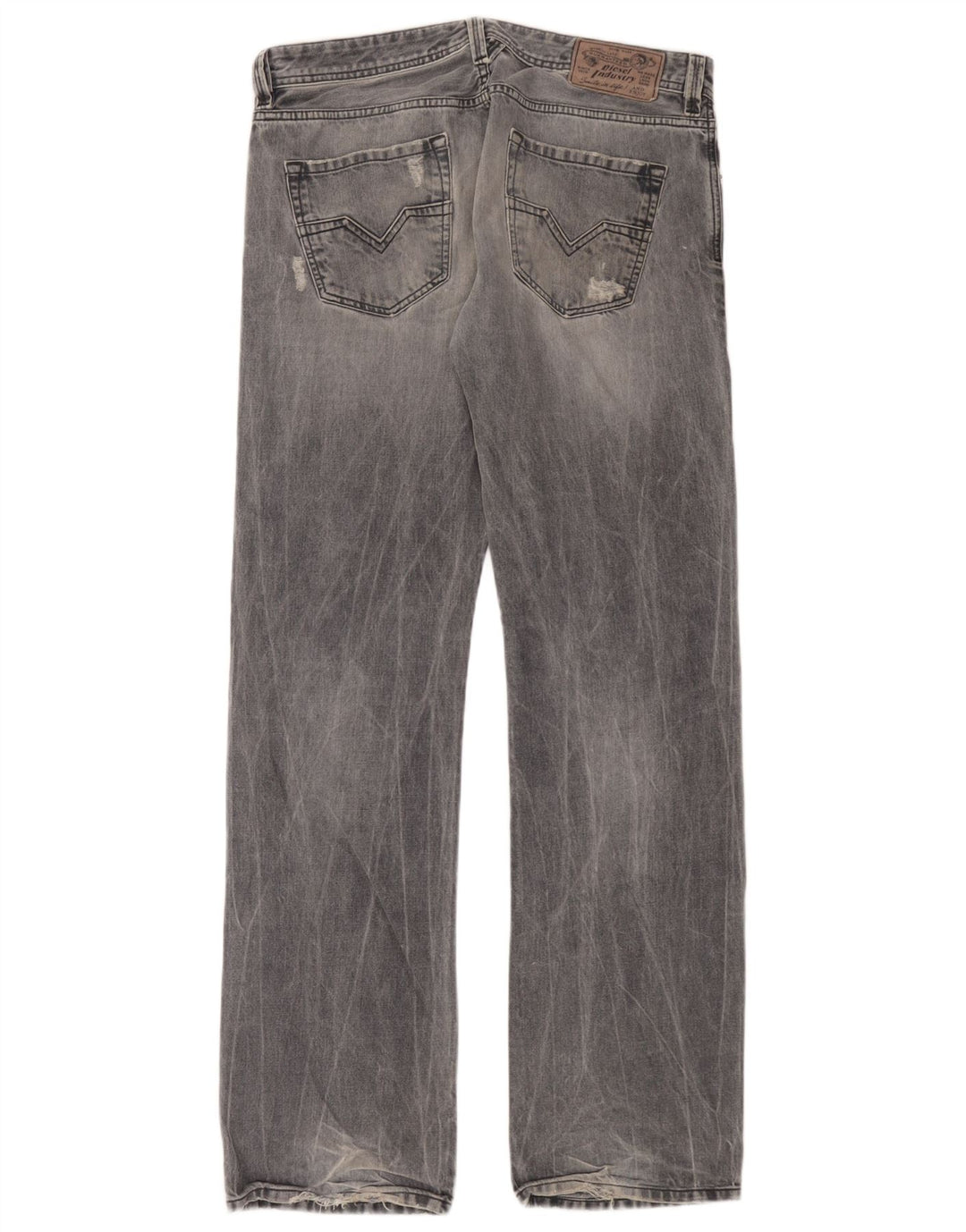 Diesel muške distressed cargo ravne traperice W32 L34 plavi pamuk
